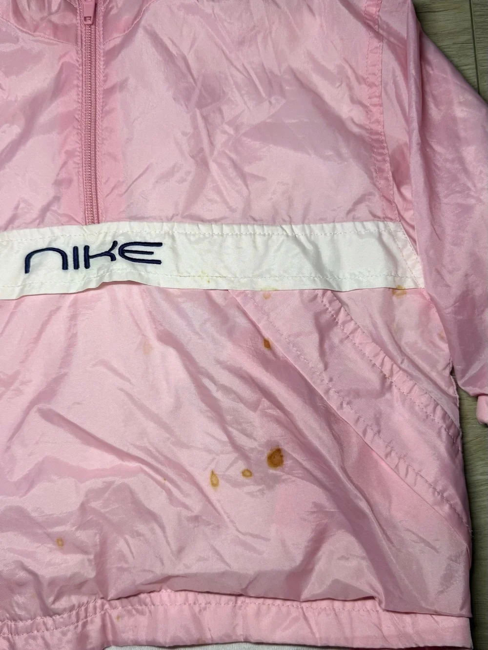 Y2K 2000s Toddlers Embroidered Anorak Nike SpellOut & Swoosh Windbreaker Jacket